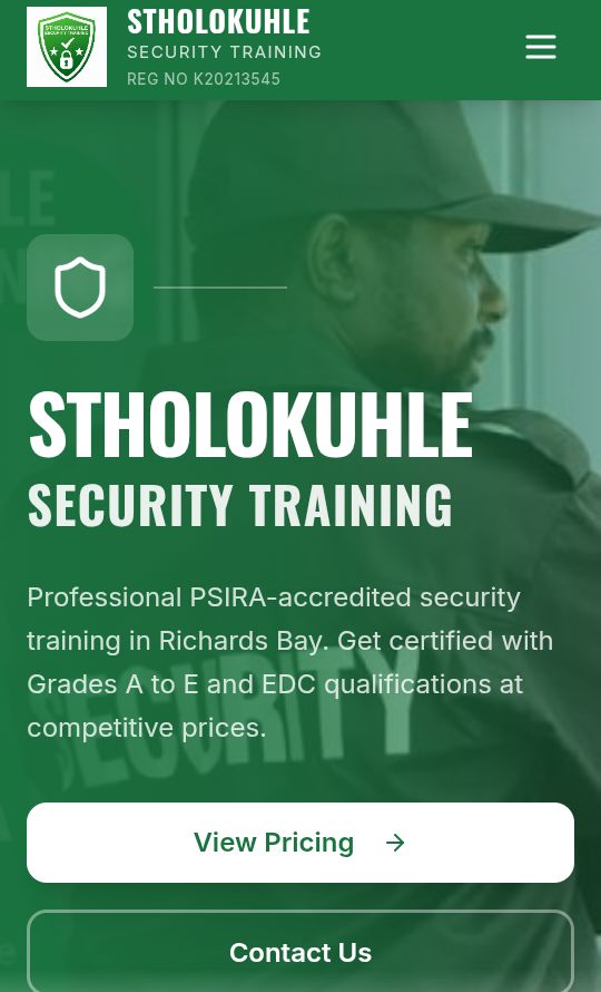 Stholokuhle Security Training classroom session